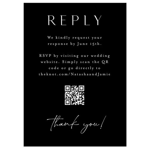 Simple Gallery Wedding Response Cards Midnight Signature Standard