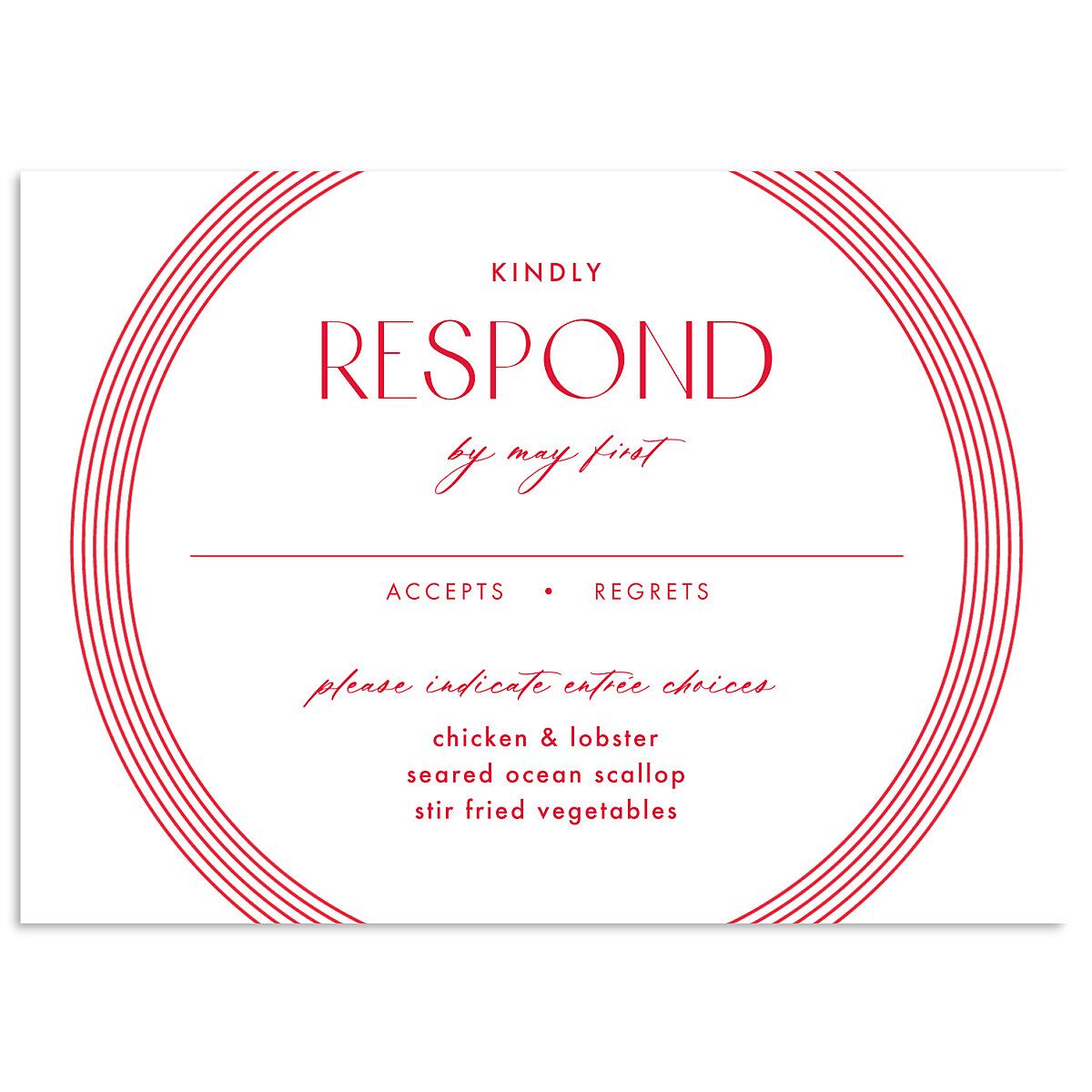 Lucky Circle Wedding Response Cards