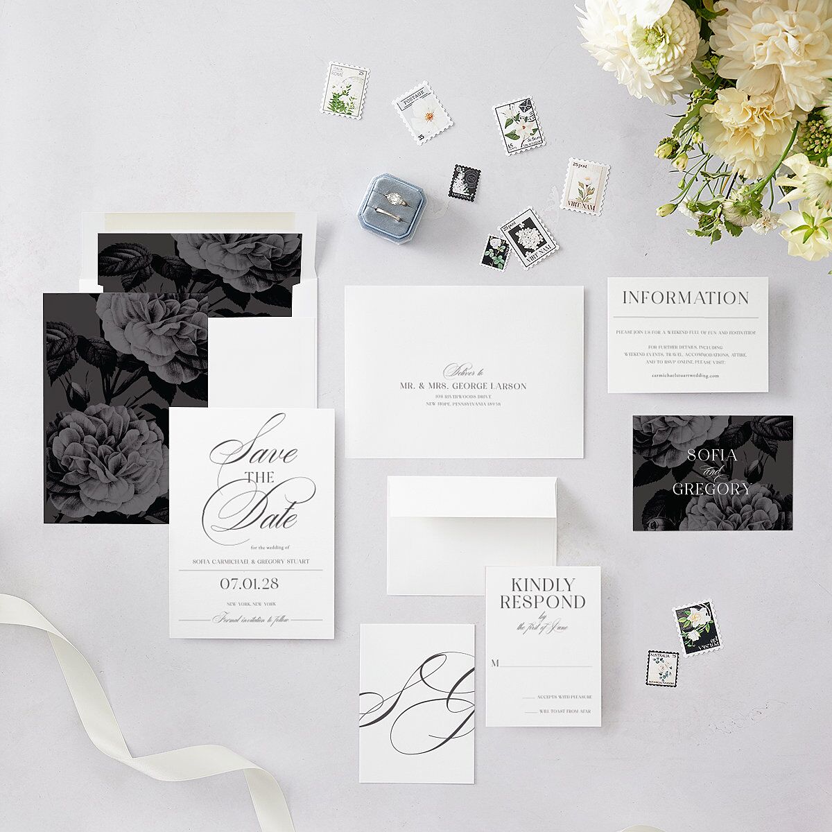 Classically Elegant Save The Date Cards — view 6