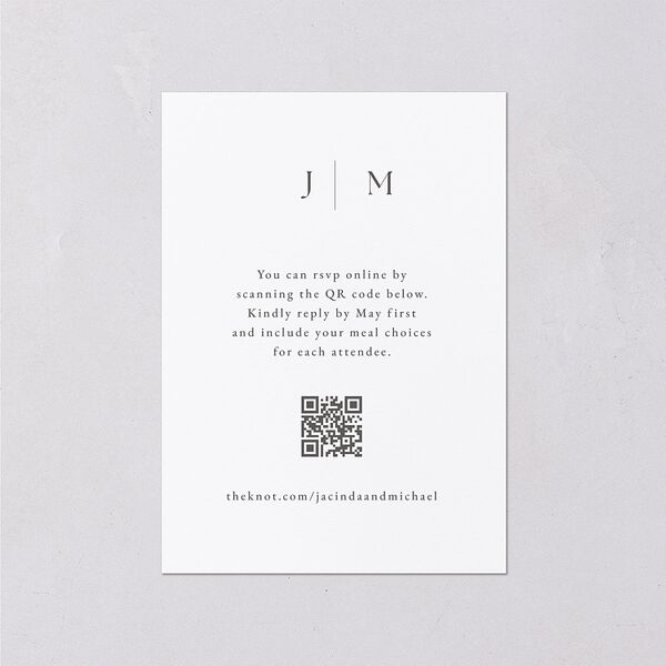 Fairytale Eucalyptus Foil Wedding Response Cards Pure White Gold Signature Standard