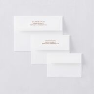 Western Denim Bridal Shower Invitation Envelopes White Champagne Both Recipient and Return Addresses Signature Standard