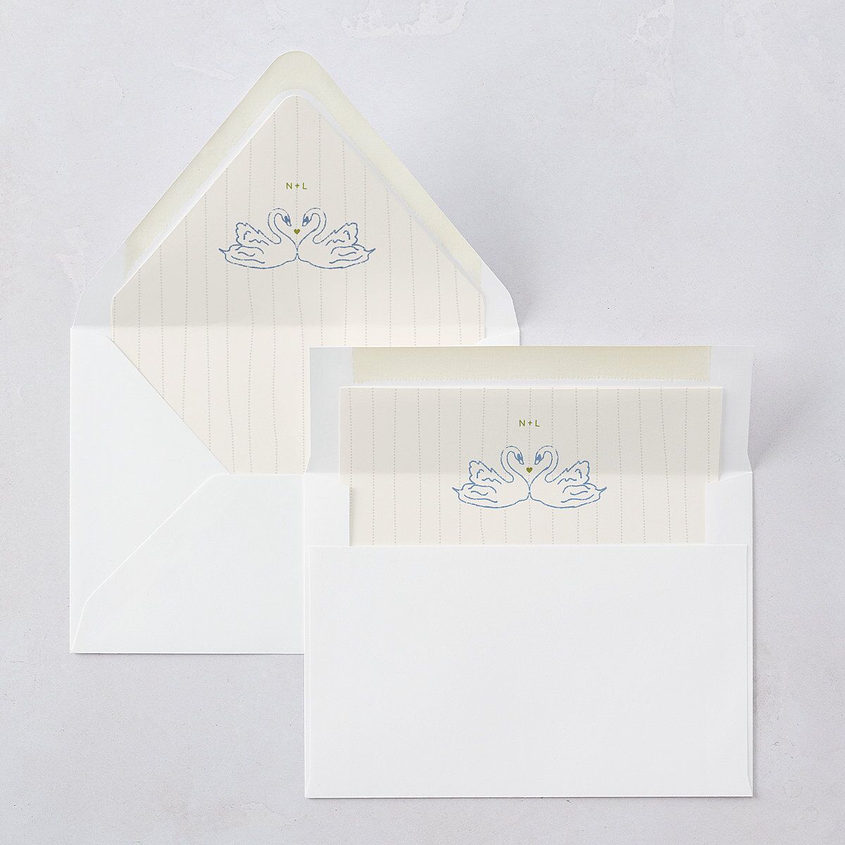 Modern Delicate Bows Euro Envelope Liners Peridot Luxe