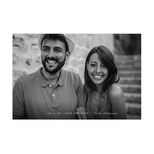 Minimal Leaves Save The Date Postcards Moody Blue