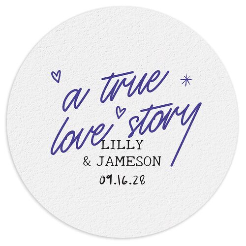 Mood Board Coasters Sapphire Cardboard Circle