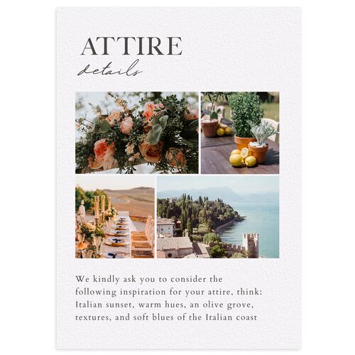 Elegant Italian Olive Branches Wedding Attire Cards Pure White Signature smooth Standard