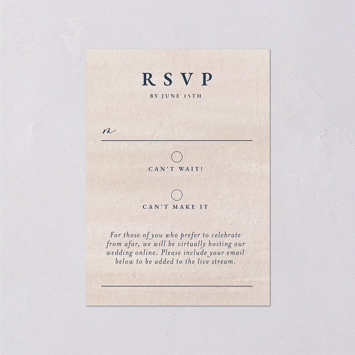 Illuminated Trees Wedding Response Cards Moody Blue Signature Standard