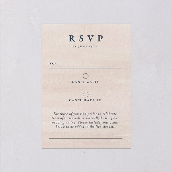 Illuminated Trees Wedding Response Cards Moody Blue Signature Standard