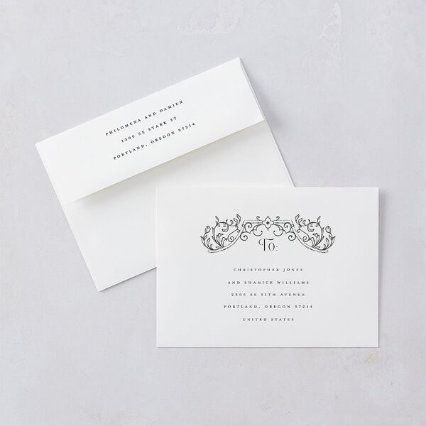 Gothic Gate Bridal Shower Invitations Licorice Signature Blank Standard