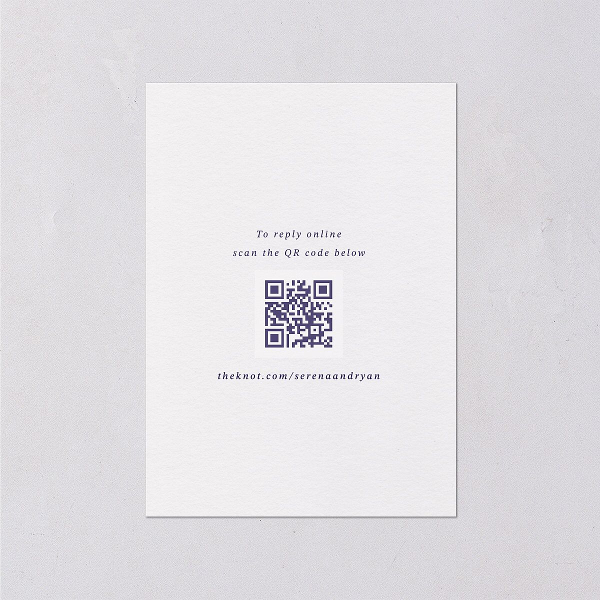 Elegant Garland Crest Wedding Response Cards Sapphire Signature Standard