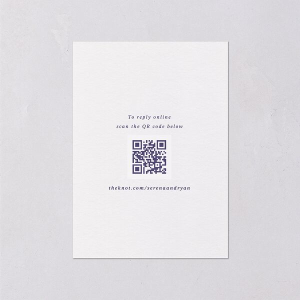 Elegant Garland Crest Wedding Response Cards Sapphire Signature Standard