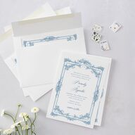 Elegant Antique Toile Frame Wedding Invitations by Bridgerton Cruise Signature Blank No Standard
