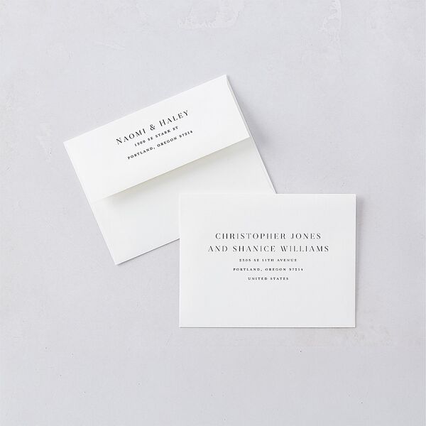 Elegant Monogram Thank You Cards Pure White