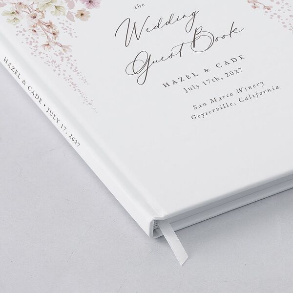 Luxury Floral Guest Books Desert Rose