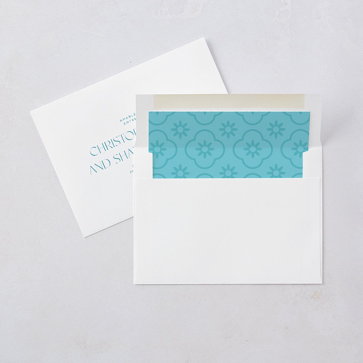 Color del Amor Bilingual Foreign Language Wedding Invitations Salmon Signature Blank No Standard