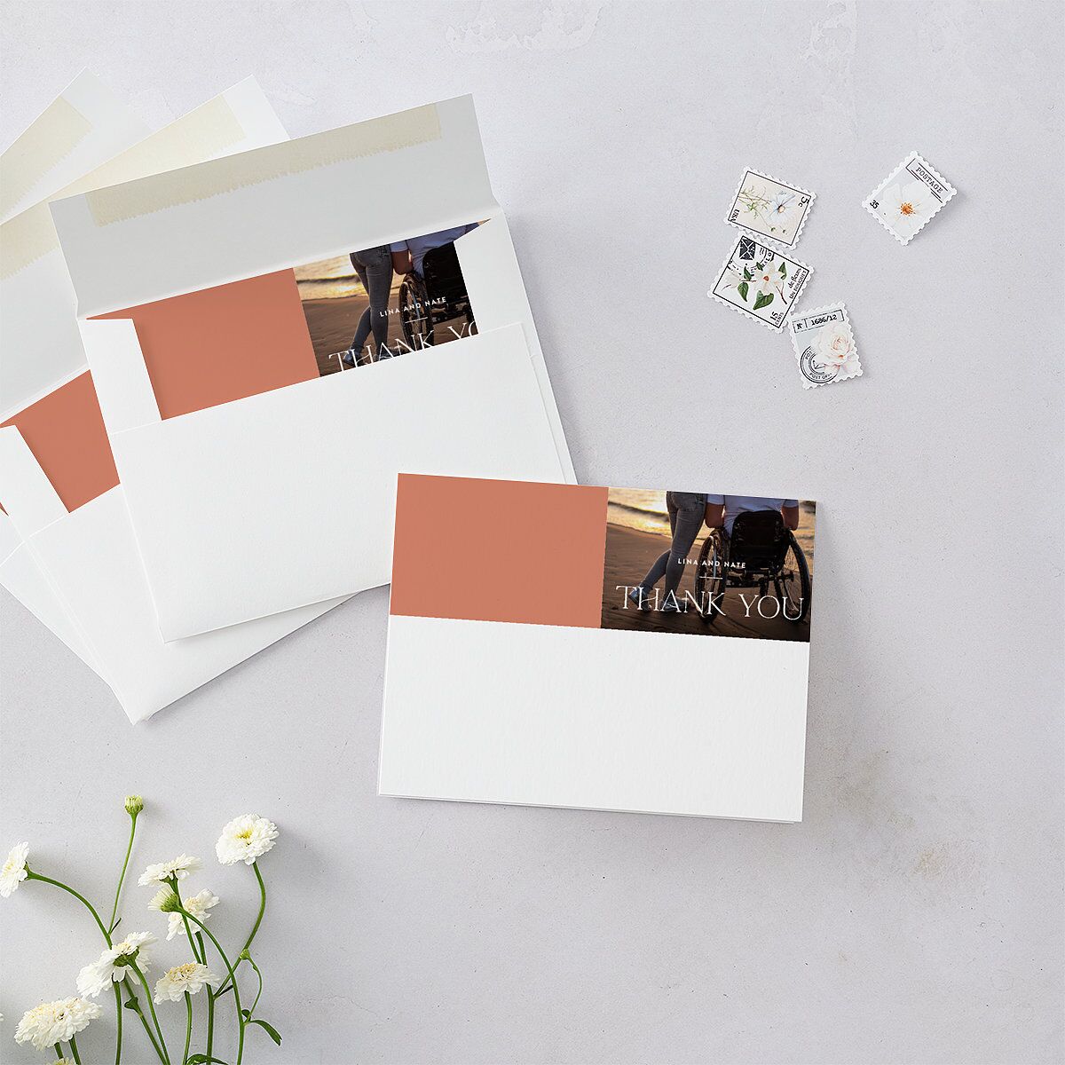 Tropical Oval Thank You Cards — view 2