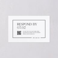 Minimalist Photo Frame Foil All-in-One Wedding Invitations Pure White Signature Light Both Recipient and Return Addresses No