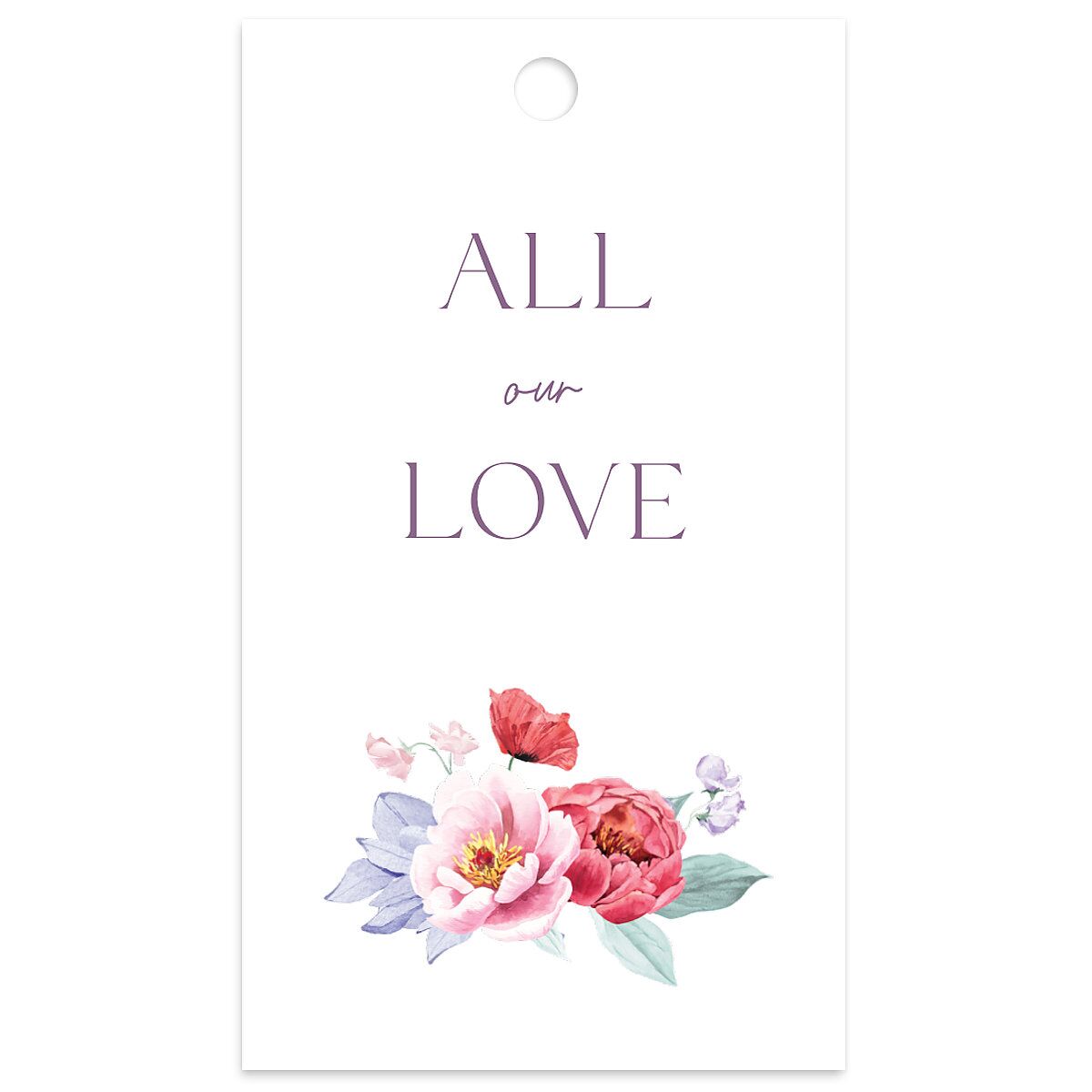 Whimsical Maximalist Floral Favor Gift Tags