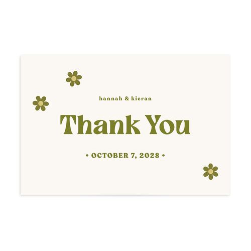 Simple Retro Daisy Thank You Postcards Meadow