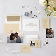 Simply Refined Photo Wedding Invitations Barely Peach Signature Blank No Standard