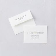 Gatsby Deco Arch Save the Date Petite Cards Dark Emerald Signature smooth Blank No Standard