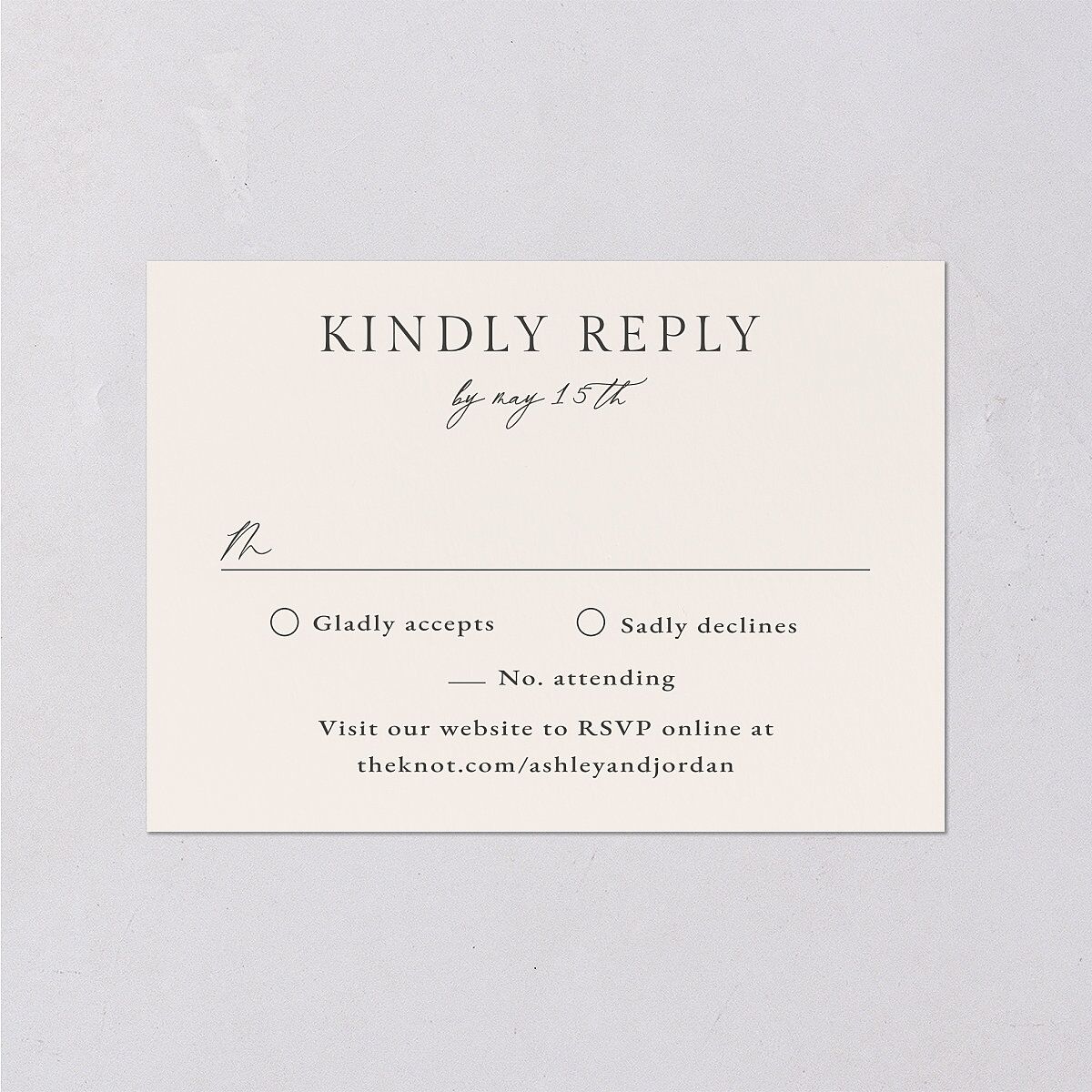Simply Captured Wedding Response Cards Linen Signature Standard