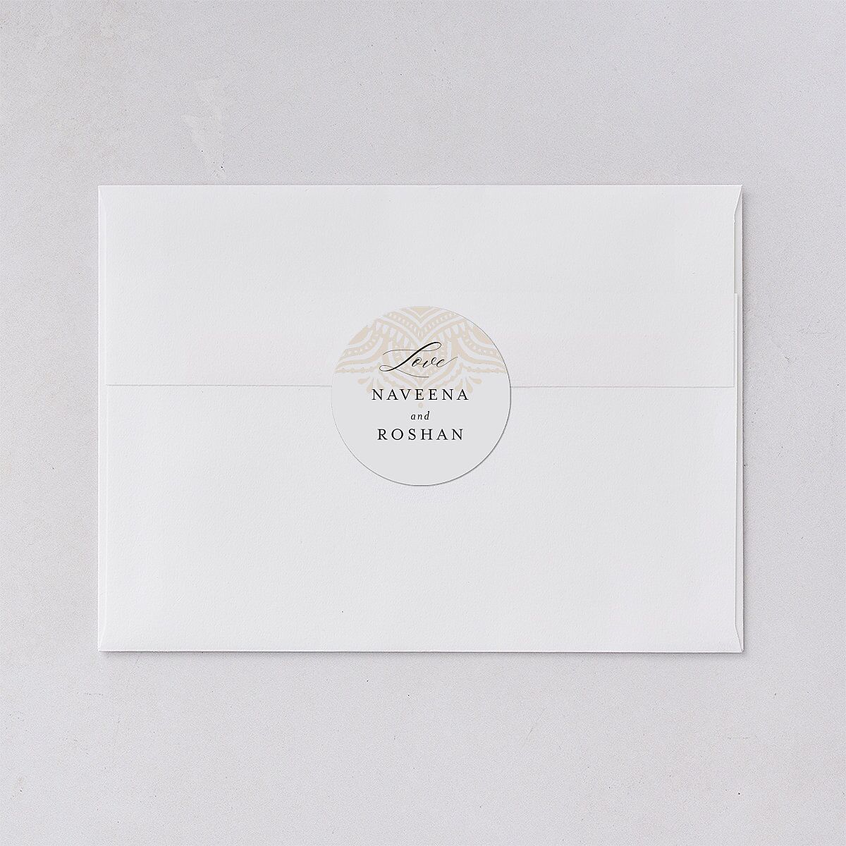 Gilded Adornment Wedding Stickers Pure White