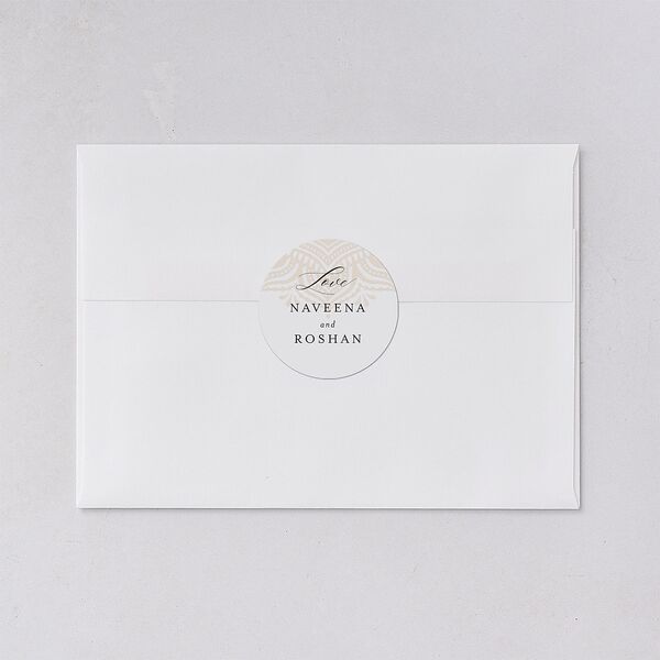 Gilded Adornment Wedding Stickers Pure White