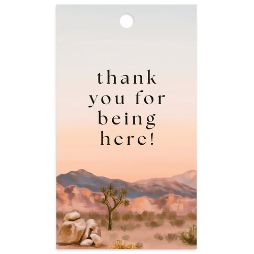 Desert Cactus Favor Gift Tags Peach Fuzz Signature