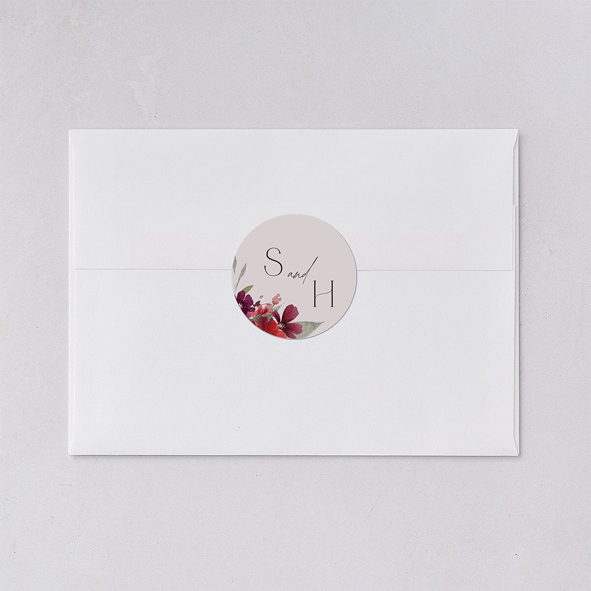 Beloved Union Wedding Stickers Merlot