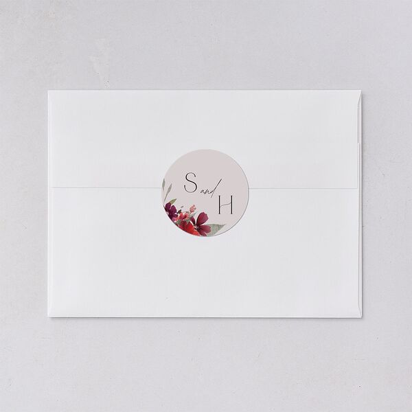 Beloved Union Wedding Stickers Merlot