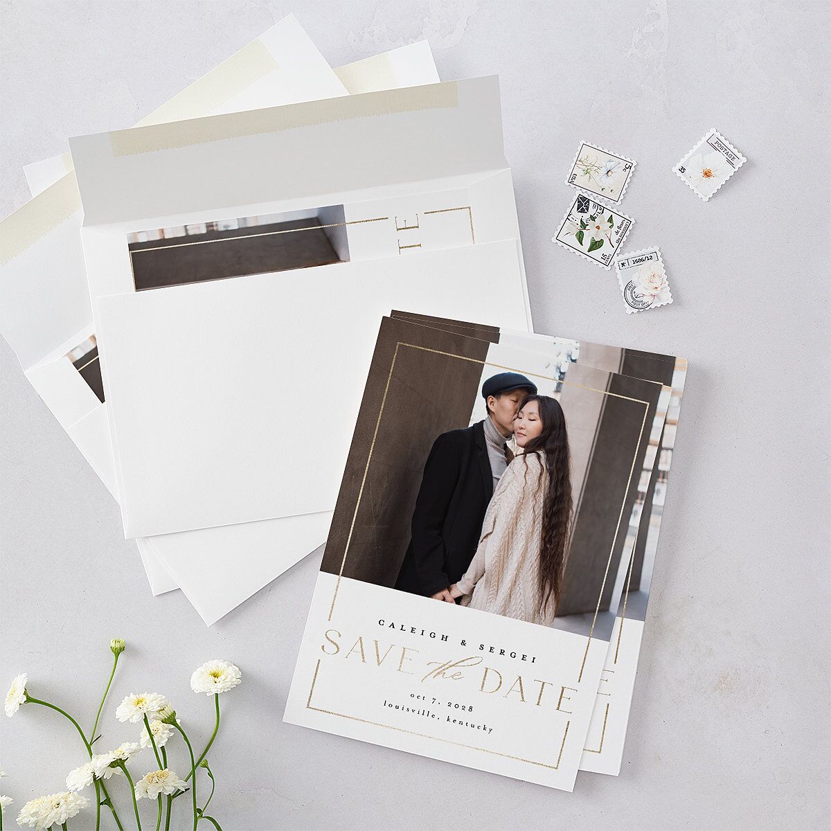 Elegant Frame Save the Date Cards — view 5