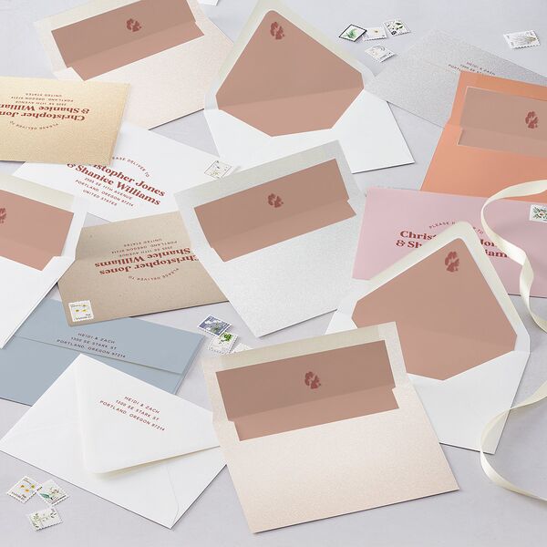 Custom Pet Portrait Euro Envelope Liners Desert Rose Luxe
