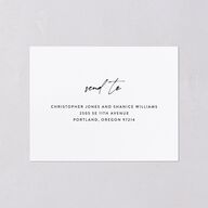 Modern Gallery All-in-One Wedding Invitations Pure White Signature Light Both Recipient and Return Addresses No