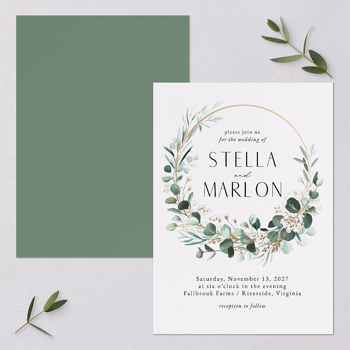 Timeless Hoop Wedding Invitations — view 1