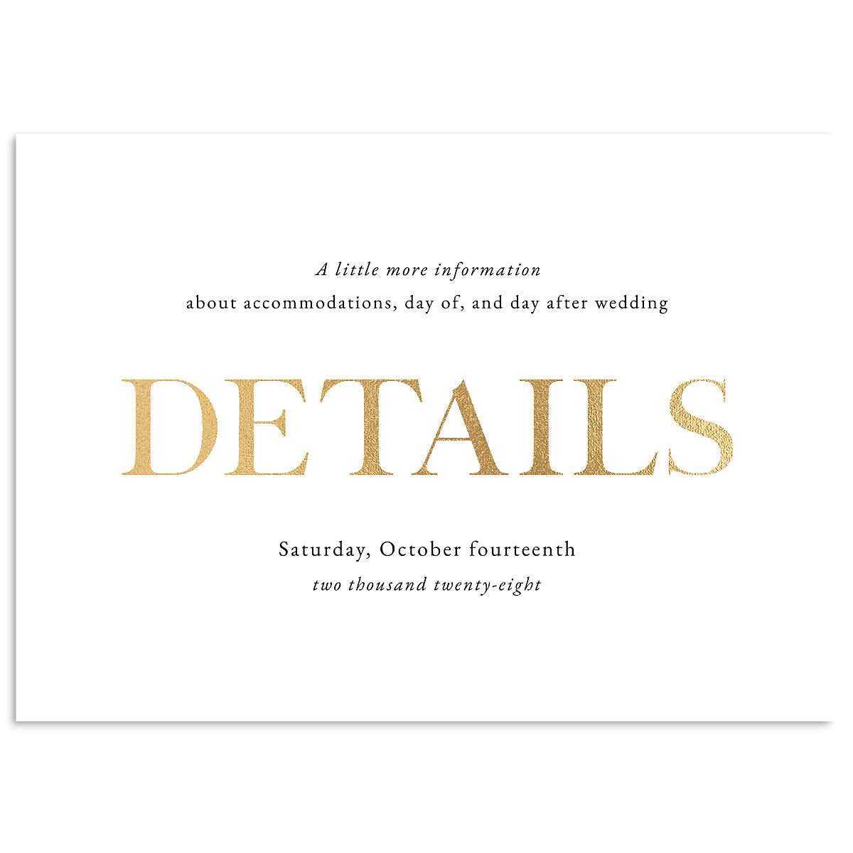 Classically Stated Wedding Enclosure Cards