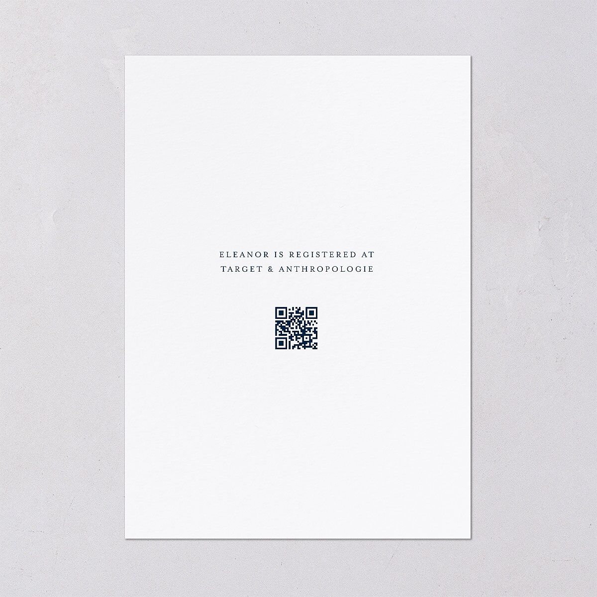 Be Our Guest Bridal Shower Invitations Navy Signature Blank Standard