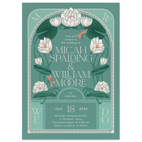 Twilight Pond Wedding Invitations Sky Signature Blank No Standard