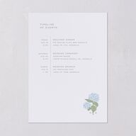 Vintage Hydrangea Frame Wedding Invitations Dusty Blue Signature Blank No Standard