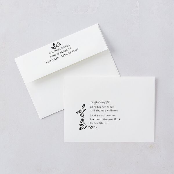 Arboretum Archway Rehearsal Dinner Invitations Licorice Signature Blank