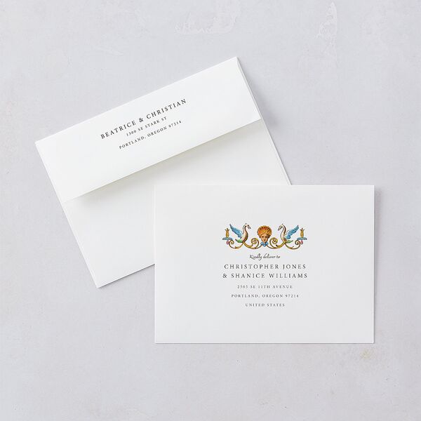 Medieval Renaissance Save the Date Cards Canary Signature smooth Blank Standard No