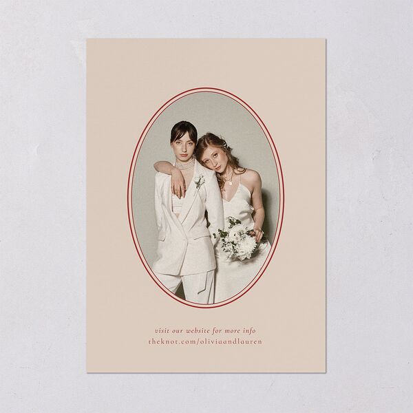 Vintage Vase Wedding Invitations Burgundy Signature Blank No Standard
