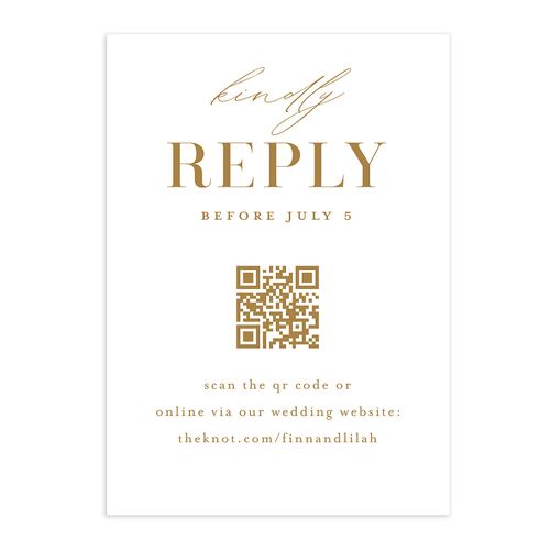 Portrait Gallery QR Code RSVP Cards Driftwood Signature Standard