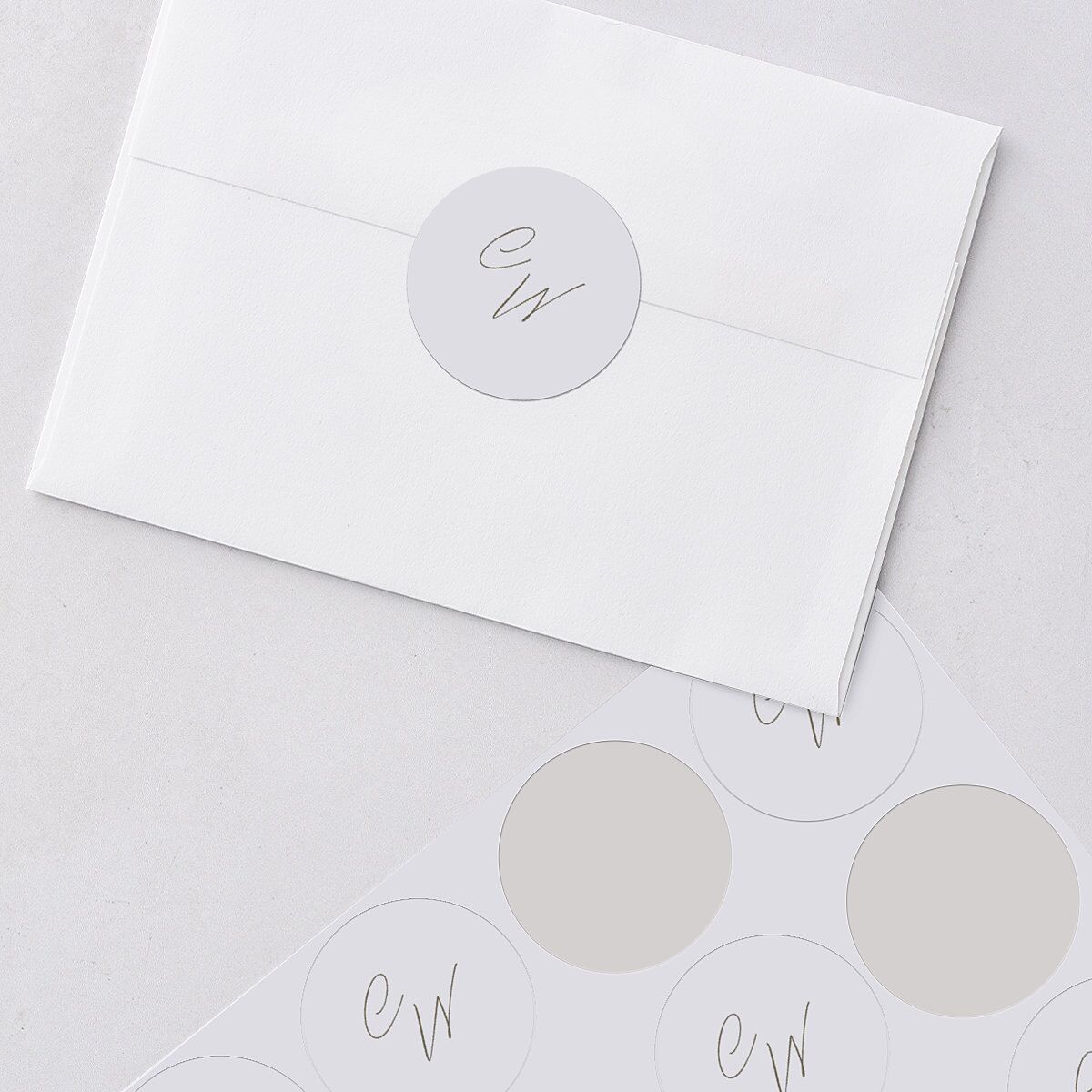 Floral Photo Wedding Stickers Ocean Circle