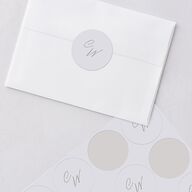 Floral Photo Wedding Stickers Ocean Circle