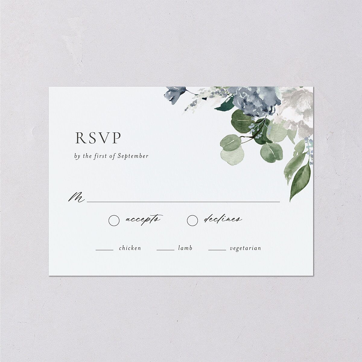 Timeless Bouquet Wedding Response Cards — view 1