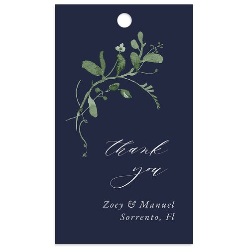 Curved Garland Favor Gift Tags Navy Signature