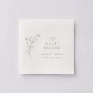 The Night Before Natural Monogram Cocktail Napkins Fawn Napkin Uncoined