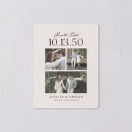 Elegant Vintage Images Save The Date Magnets Burgundy Magnet Paper