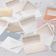 Sparkling Romance Wedding Invitations Moody Blue Signature Blank No Standard