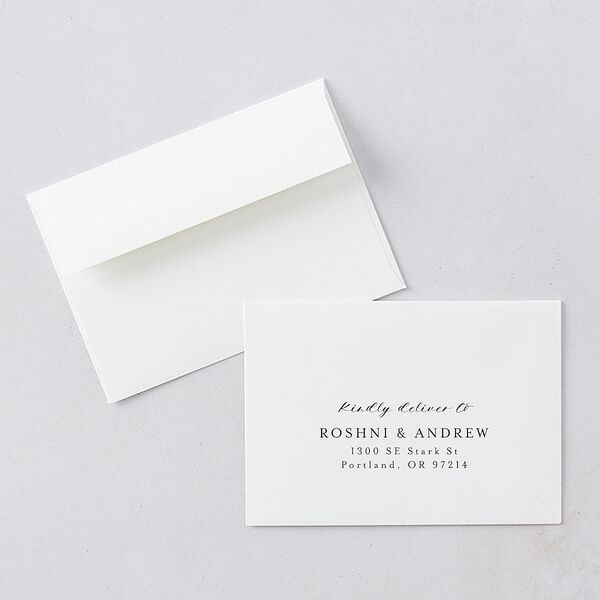 Vibrant Floral Wedding Response Card Standard Envelopes White Standard Deep Claret Return Address Signature